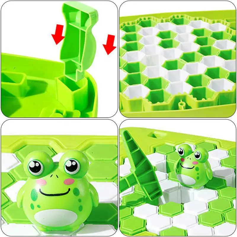 Save Frog On Ice Game Mini Size Frog Trap Break Ice Activate Family Party Ice Breaking Kids Puzzle Table Knock Block