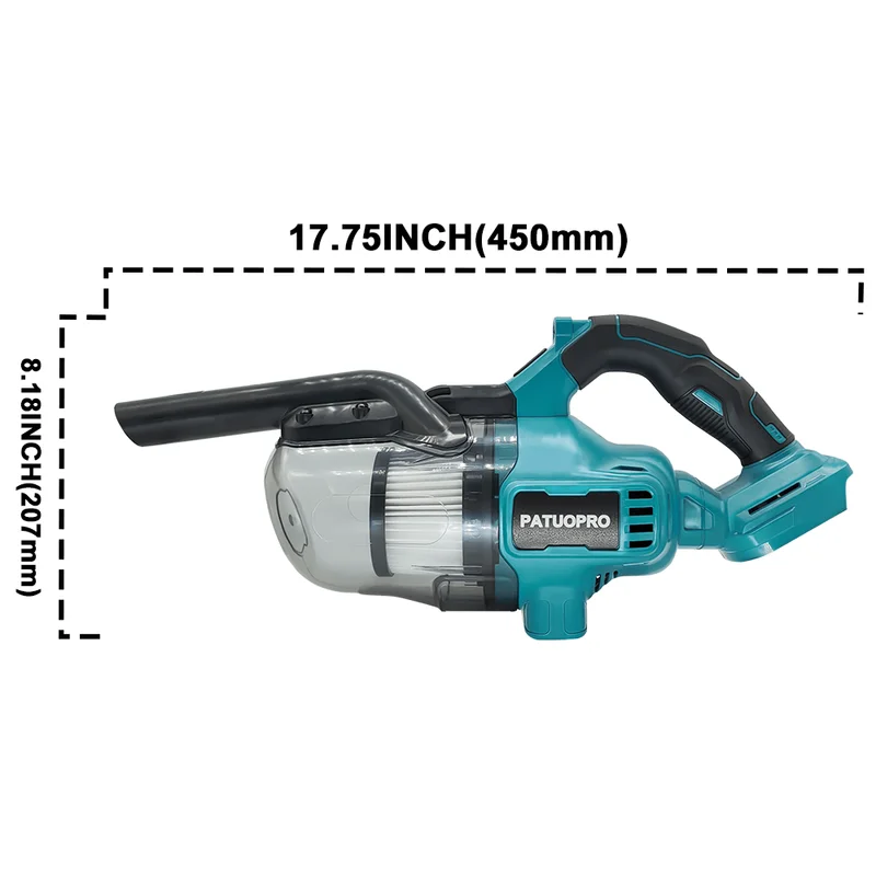 Aspirador de pó elétrico portátil sem fio para bateria Makita 18V — foto 2
