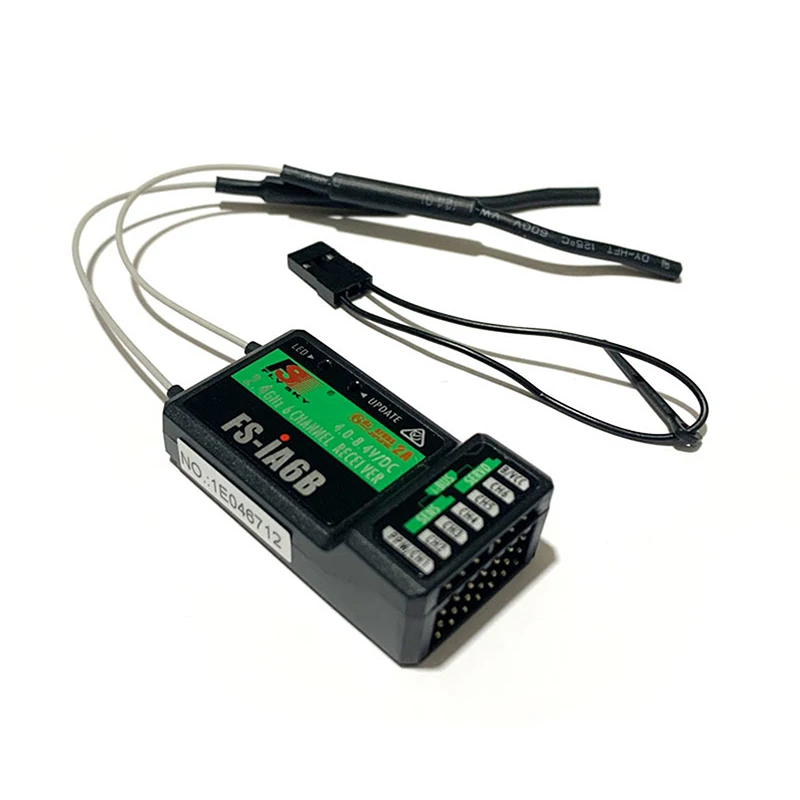 FS-iA6B6 2.4G 10 Channel RC Receiver Untuk Pesawat Model Remote Control Dual Receptor Transmitter