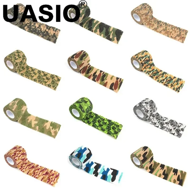 

4.5m Camouflage Elastic Wrap Tape Hunt Disguise Elastoplast Self Adhesive Sports Protector Knee Finger Ankle Athletic Bandage