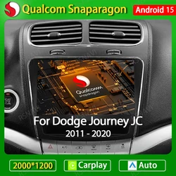 Android 15 Car Radio For Dodge Journey Fiat Leap 2012 - 2020 Multimedia Stereo Video Player Carplay Auto 4G WIFI GPS Navigation