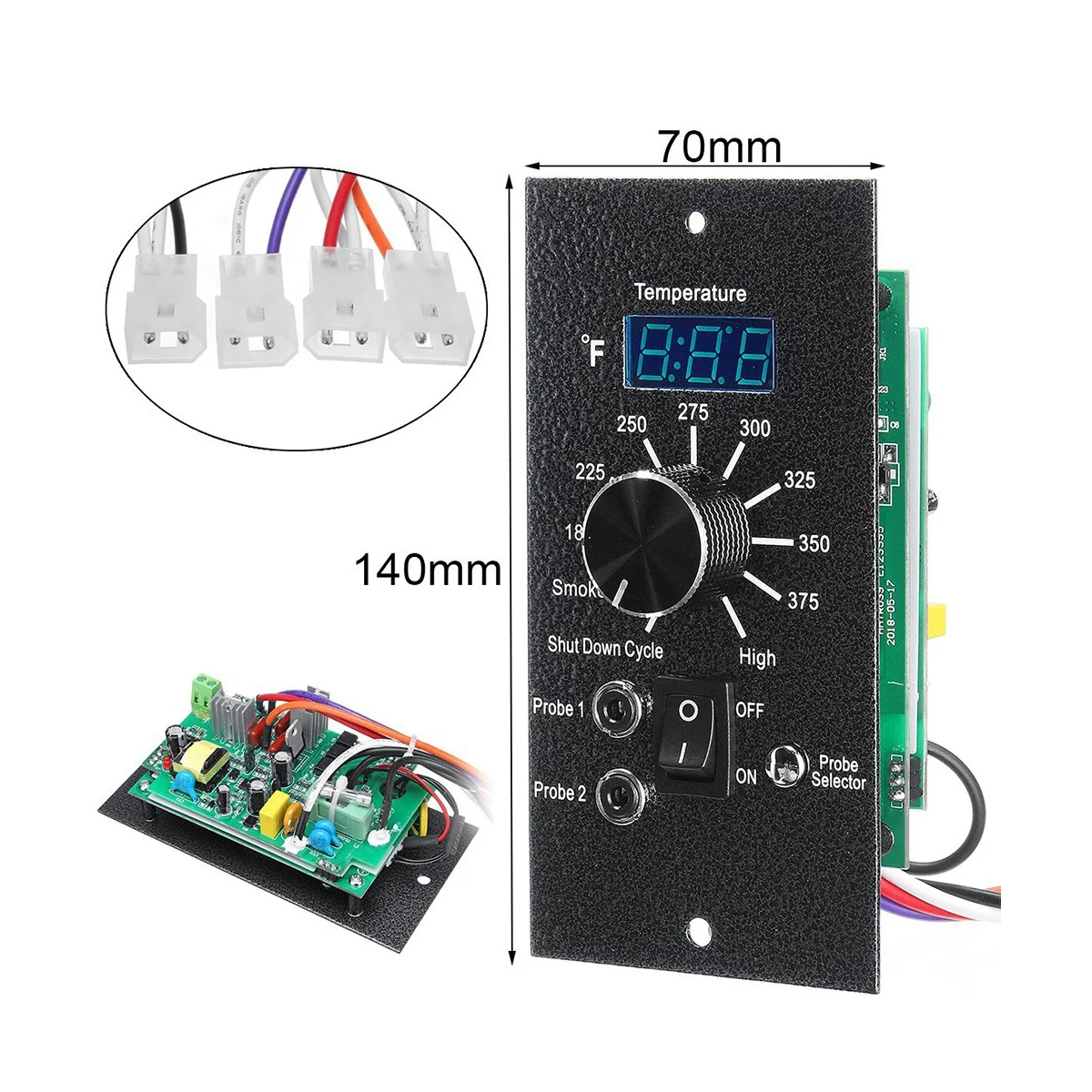 Digital Controller Grills Kit with 2 Meat Probes and Temperature Sensor for Grills Accessories