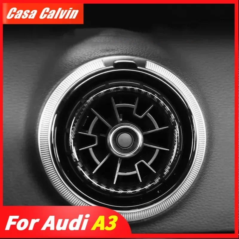 AC Vent Decoration Trim Sticker for Audi A3 8V S3 RS3 2015 2016 2017 2018 2019 Car Interior Accessories