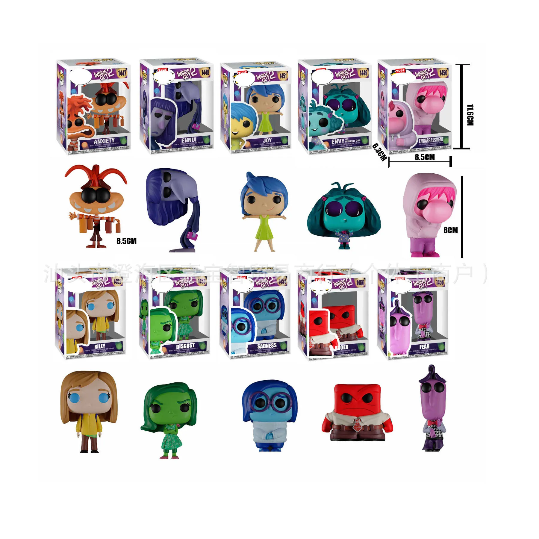 Inside Out 2 Pop zabawki figurki akcji dzieci Anime postacie z kreskówek dekoracje samochodowe ozdoby chłopcy dziewczęta kolekcje figurek