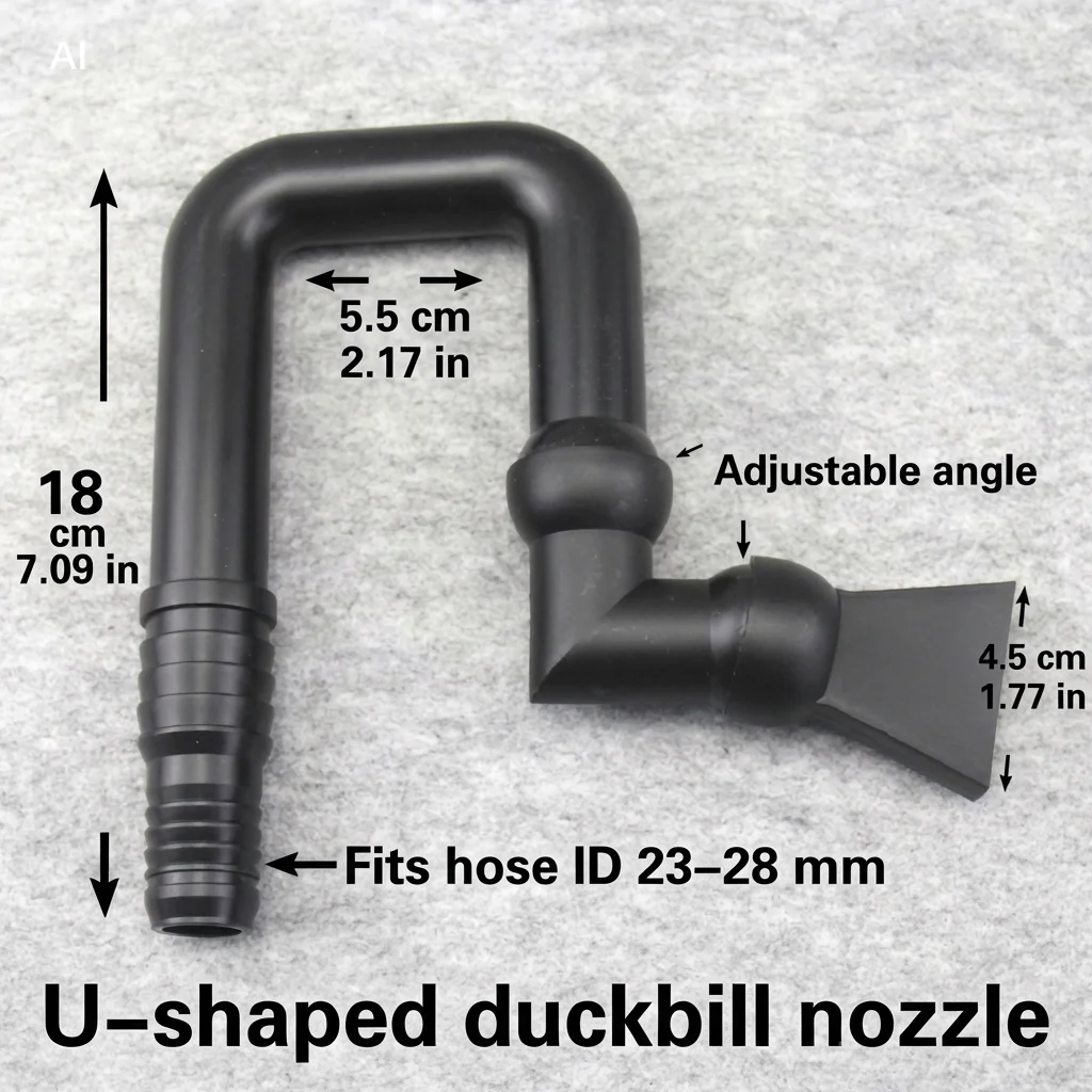 Aquarium Outlet Nozzle Universal Duckbill U-shaped Fish Tank Water Outlet Adjustable Angle Aquatic Tank Water Nozzle Accessory