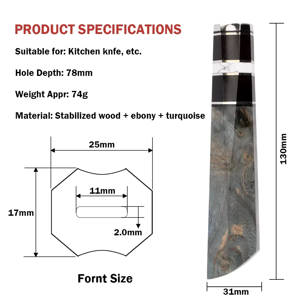XITUO Knife Handle DIY Knife Handle Material, Handmade Customize Octagonal Handle For Chef Knife Damascus Kitchen Cooking Knife view 4