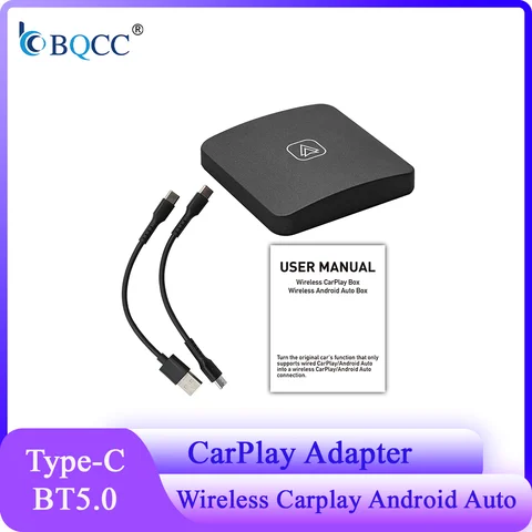 자동차 플레이어용 BQCC 범용 Carplay 어댑터 무선 Android Auto Type-c