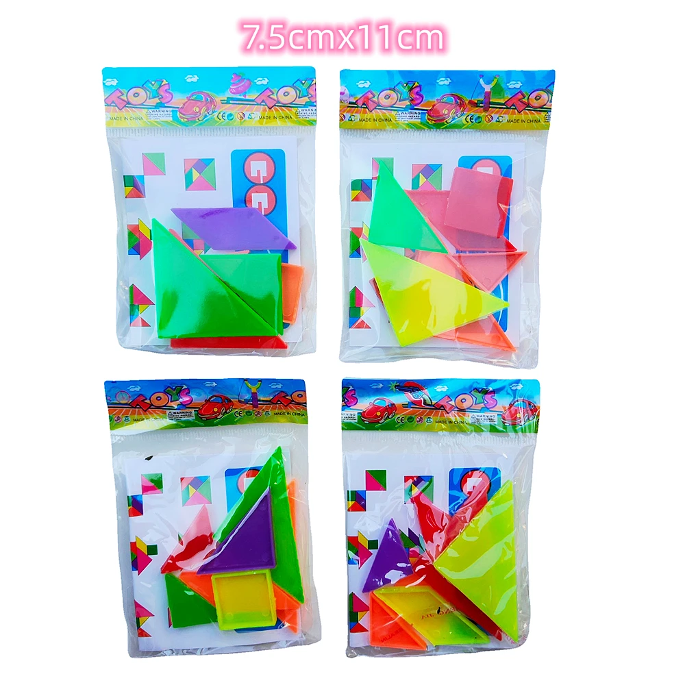 20 Pcs Mini Tangram Puzzles Game Kids Birthday Baby Shower Party Favors Keepsake Pinata Fillers Kindergarten Carnival Prizes