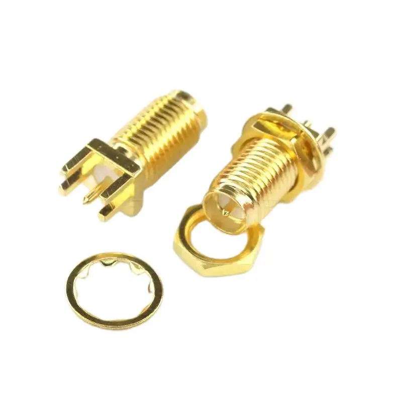 1PCS SMA-KE Connerctor SMA-KWE Adapter Straight /Bent Header Square/Skew Foot Base Outer screw Inner Pin/Hole Type