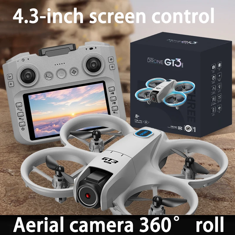 Mini Drone GT3 Max 8K professionnel double caméra WIFI grand écran évitement d'obstacles moteur sans brosse Rc quadrirotor pliable Drone