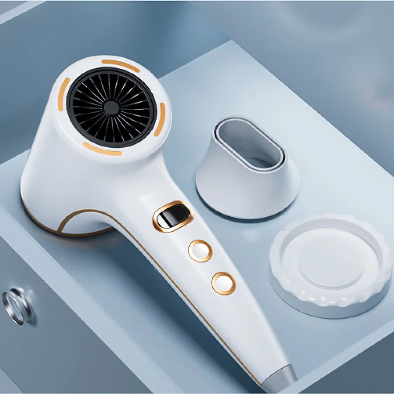 Intelligent Temperature Display High-Power Household Hair Dryer with Hot and Cold Air Circulation, Blue Light Constant Temperatu