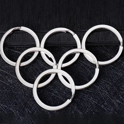 20pcs Metal Key Rings 1.5x20mm Round Flat Line Split Rings Alloy Keyring for DIY Jewelry Making Keychain Accessories