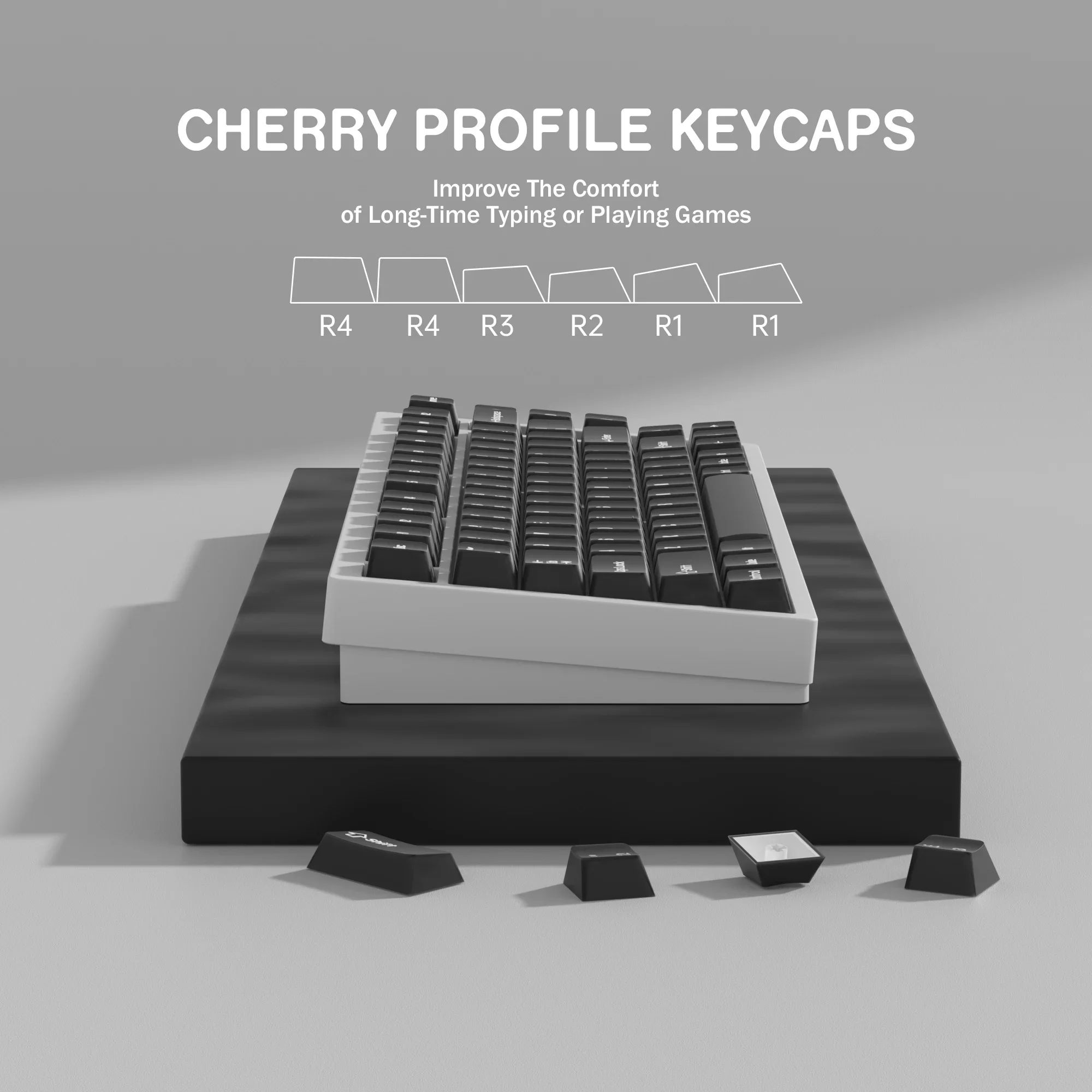 KBDiy 174 キーダブルショット黒翡翠キーキャップ PBT チェリープロファイルメカニカルキーボード用キーキャップ ISO raven68 mad 60he ak820