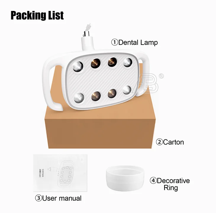 Surgicl Light Dor Denal Surgicl Luxuy Shadowless Induction Lamp Electric 2 Colors Denal Oral LED Lamp for Denal Equipment