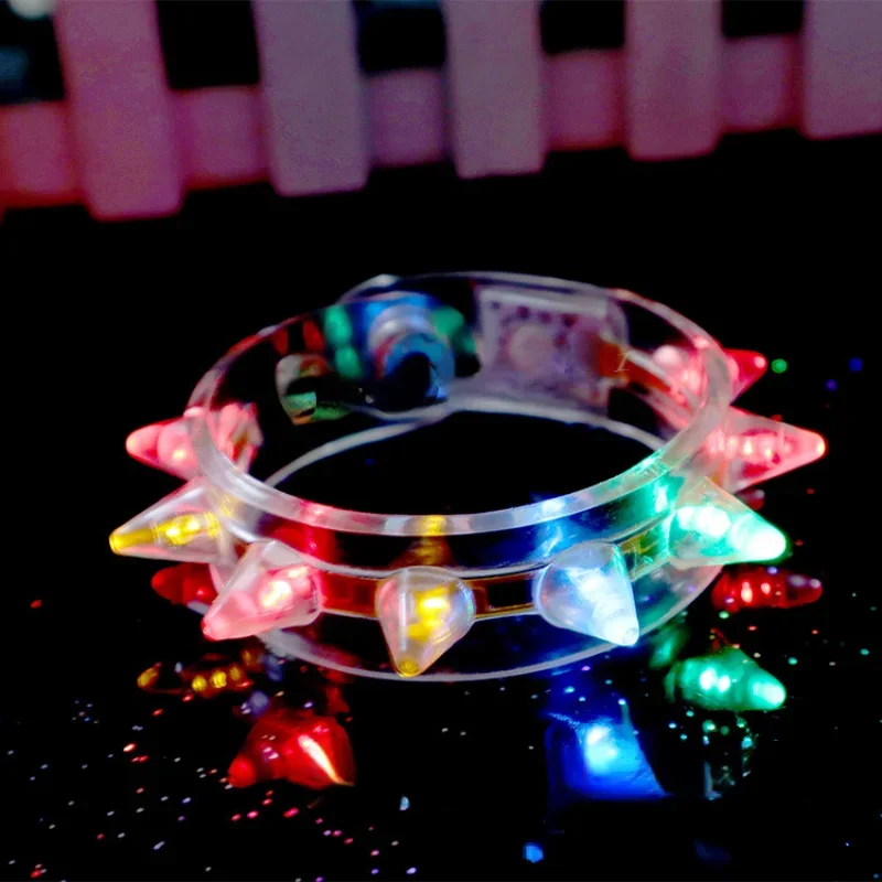 Bracelet lumineux à LED multicolore pour garçons et filles, idéal pour les fêtes lumineuses et les festivals, adultes, 2 pièces