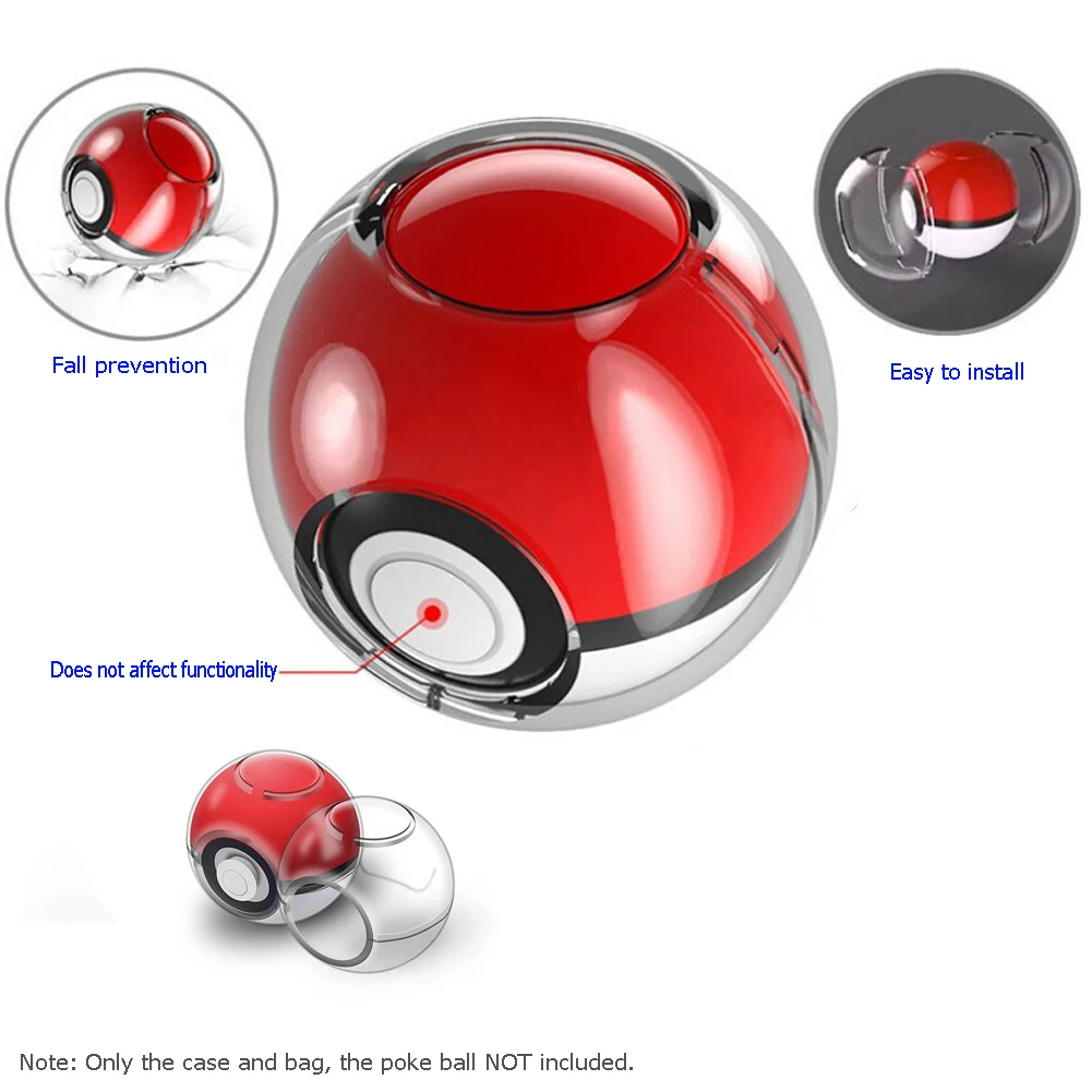 غطاء حماية كريستالي شفاف من البولي كربونات مقاوم للصدمات ومضاد للخدش لنينتندو للتبديل كرة كزة زائد