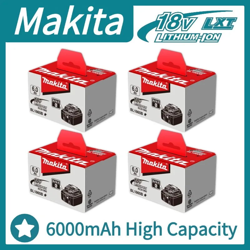 

Dual Pack 18V 6Ah Makita Batteries, Best Value Batterie Makita 18V Combo Set,Double Runtime for BL1815 BL1860 Compatible Tools