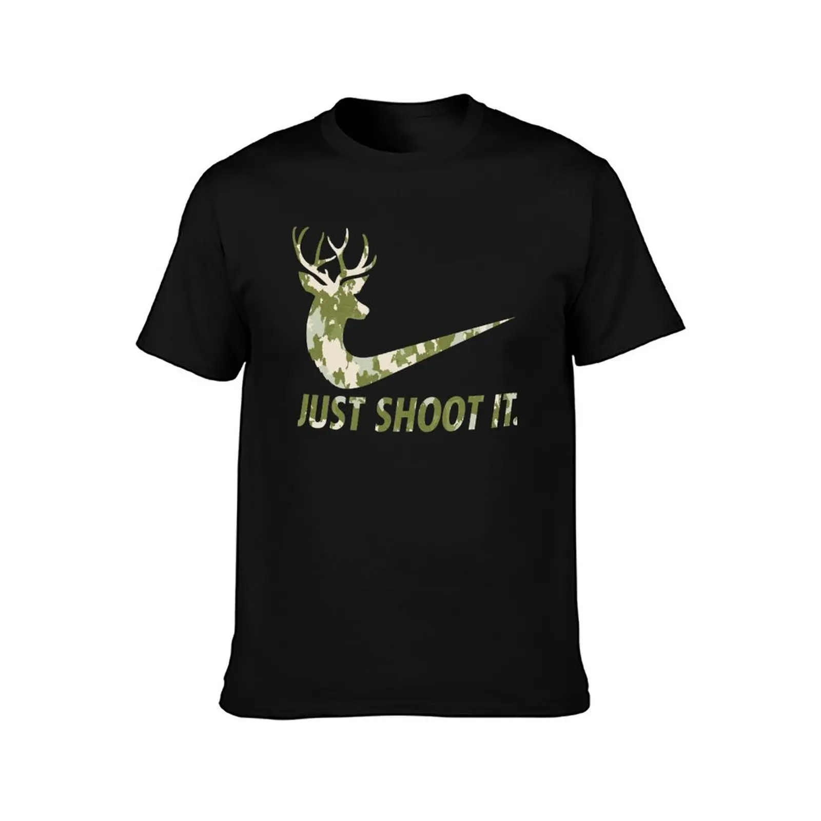 Just Shoot It Funny Hunting Nike Deer Fashion T-Shirt T-Shirt anime clothes affliction shirts men t shirt