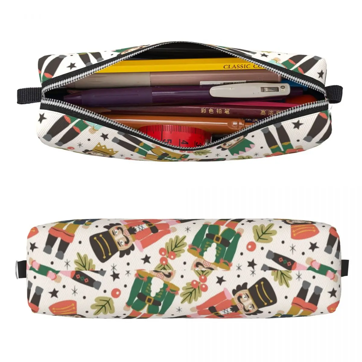 السنة الجديدة كسارات البندق مقلمة عيد الميلاد أكياس القلم الفتيات الفتيان تخزين كبير اللوازم المدرسية مقلمة التجميل