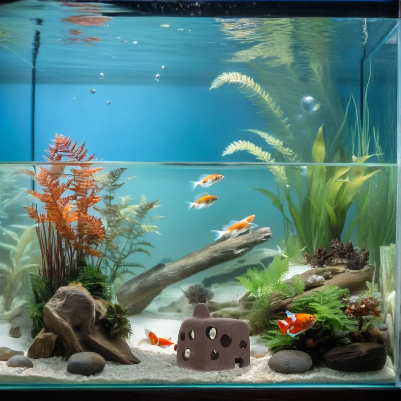 

3Pcs Aquarium Hide Cave Fish Tank Shelter Clay Natural Porous Betta Shrimp Hiding Breeding Decoration Aquarium Fish Hiding
