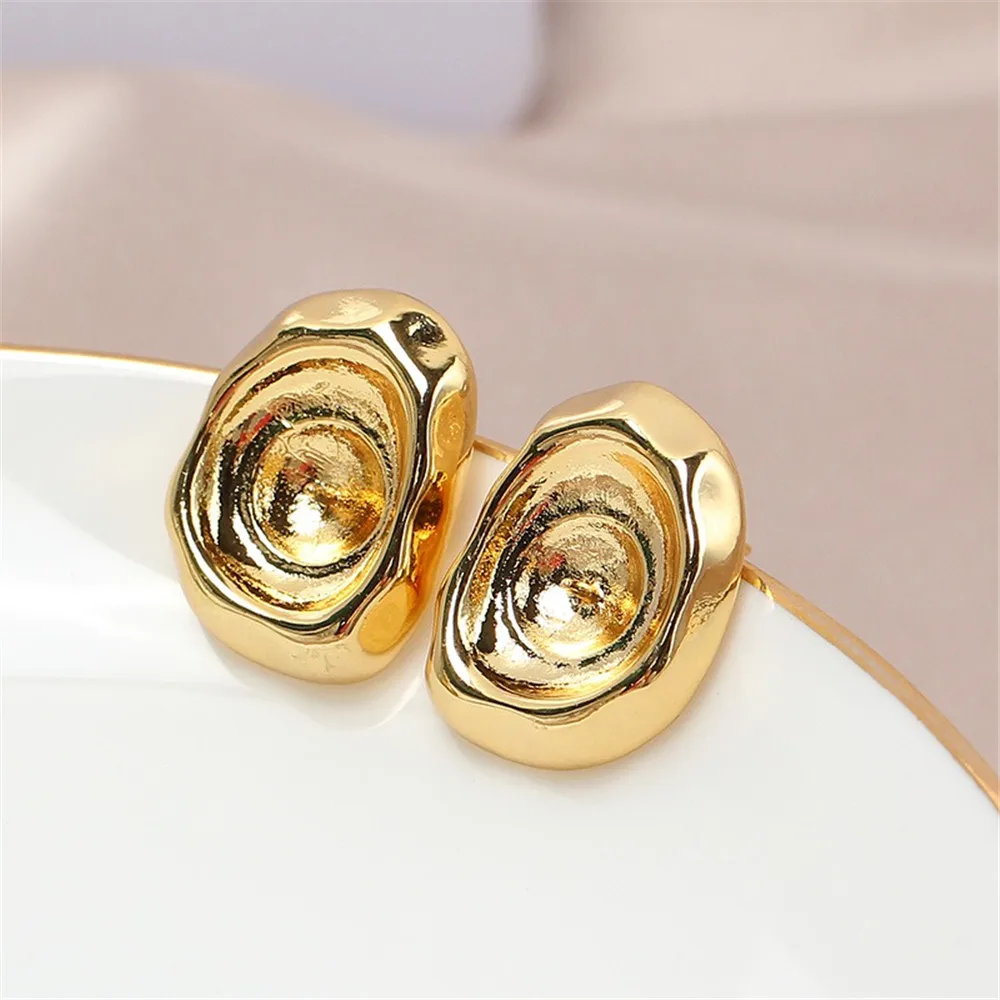 14K Gold Plated Brass Round Earring Hooks,Pearl  Accessories For Earrings,Shvenzy Earwires Fasteners,DIY Earring Findings
