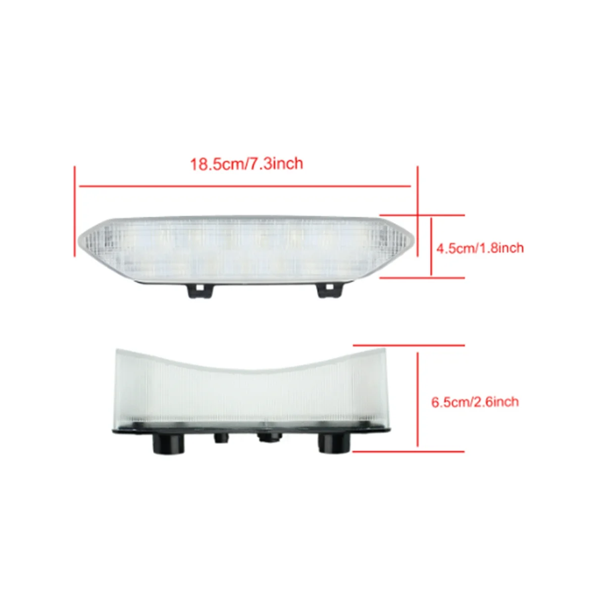 Tylne światło motocyklowe ATV tylne światło na rower plażowy 12V tylne światło LED do Yamaha Raptor 700 2006-2018 czarne