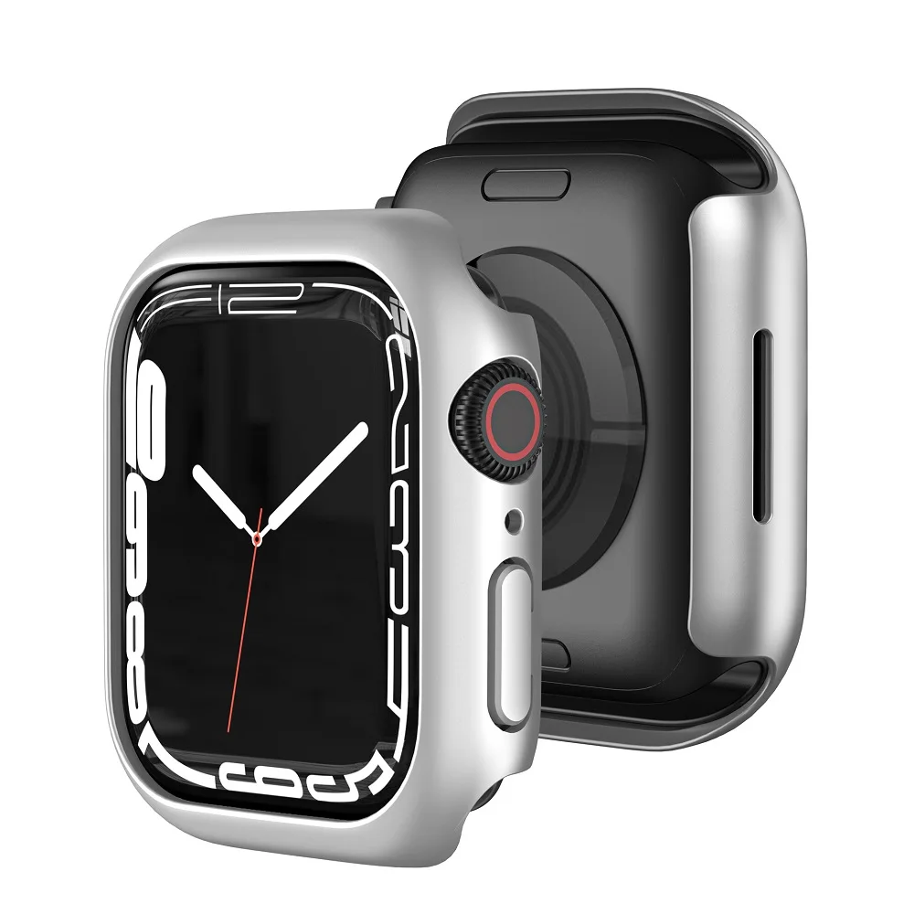 Чехол для Apple Watch Series 7 41 мм 45 мм, сверхтвердый пластиковый бампер с защитой от царапин для iWatch Φ 45 мм 41 мм