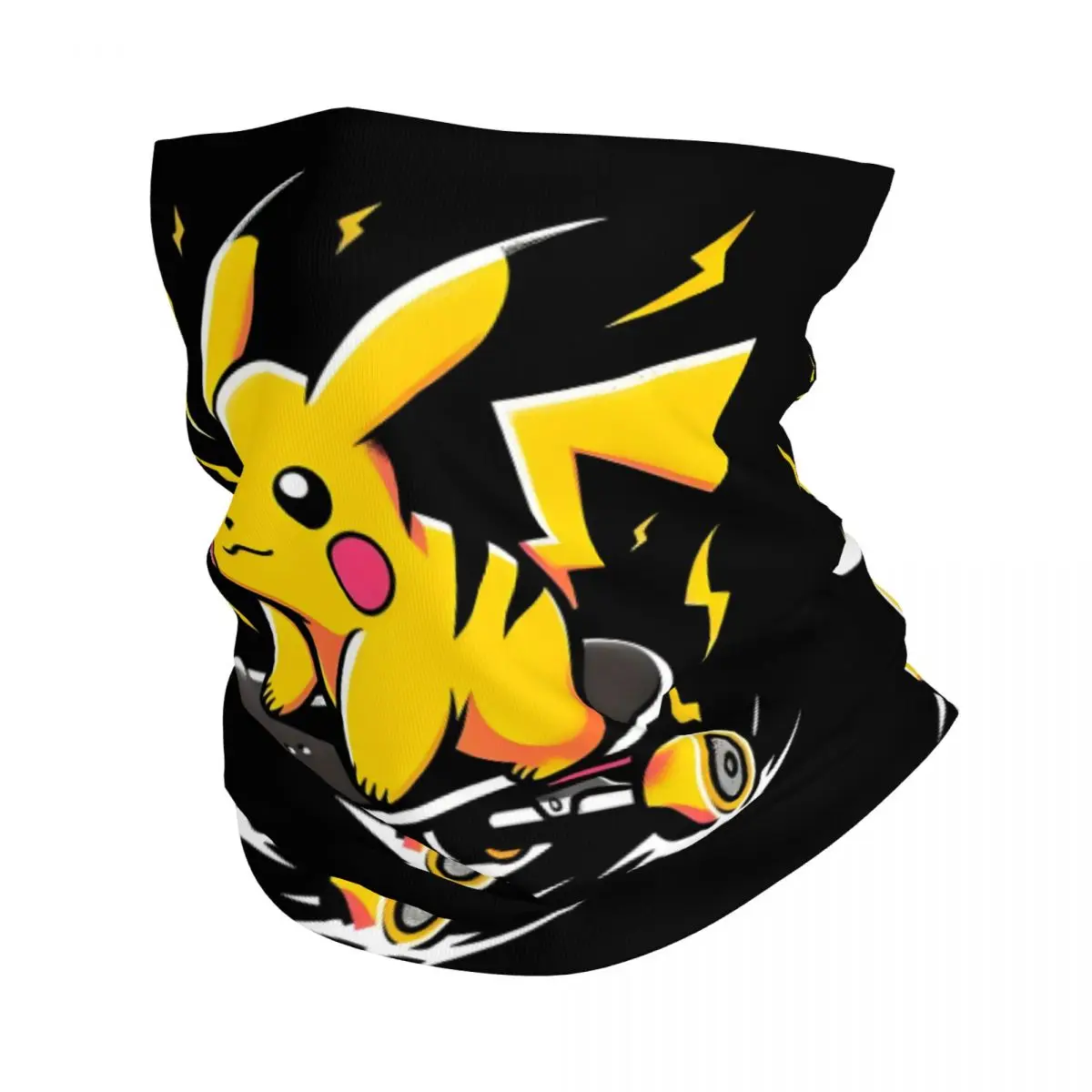 Pikachu De Skate dibujos animados divertido Bandana cuello polaina protección UV cara bufanda cubierta juego Kawaii Anime diadema tubo pasamontañas