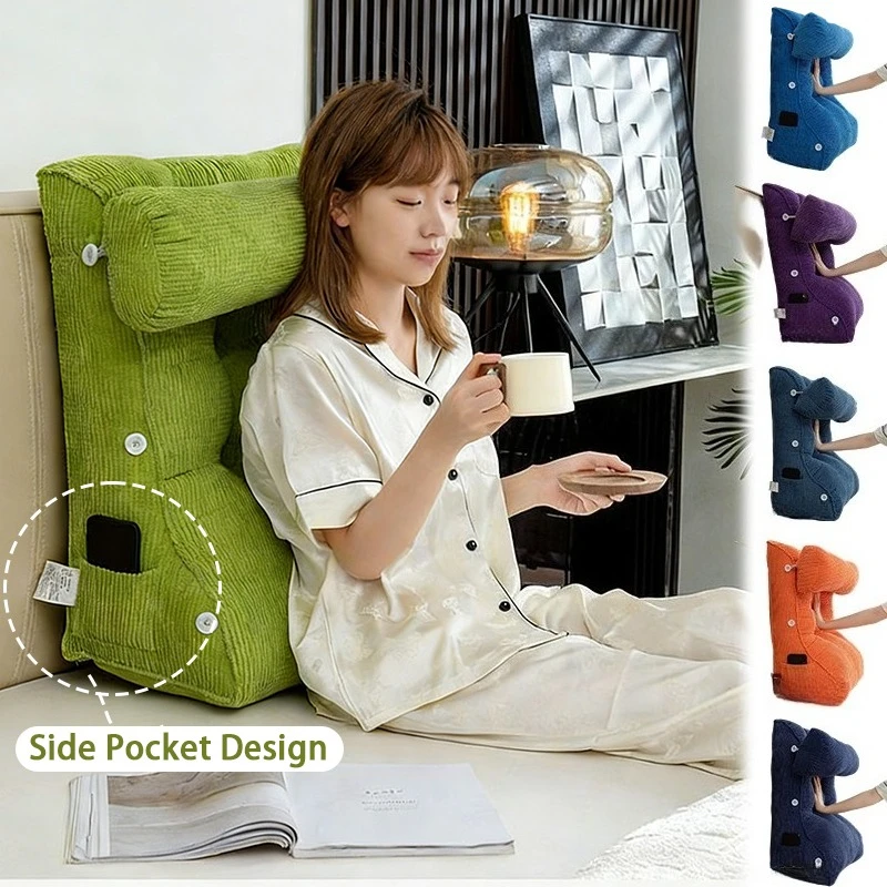 

1pc Detachable Ergonomically Designed Comfortable Reading Back Back Cushion,Back and Lumbar Support,Featuring Soft Large Cushion