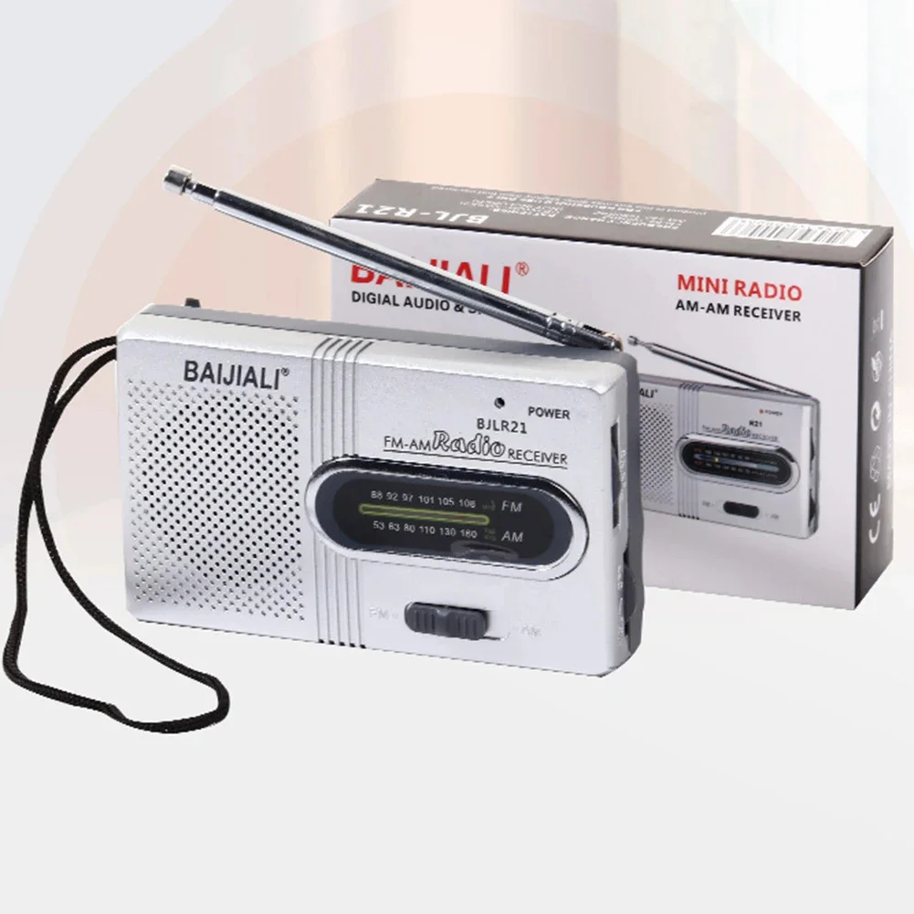 AM FM Radio Battery Operated Portable Pocket Radio Longest Lasting Best Reception Speaker 2 Band Radio With Telescopic Antenna