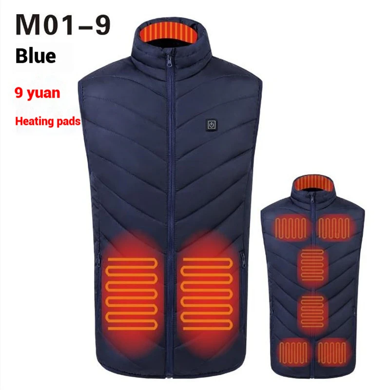 USB Heated Vest Autumn Winter New Men Women Charging Heating Horse Clip Warm Clothing Jacket Outdoor