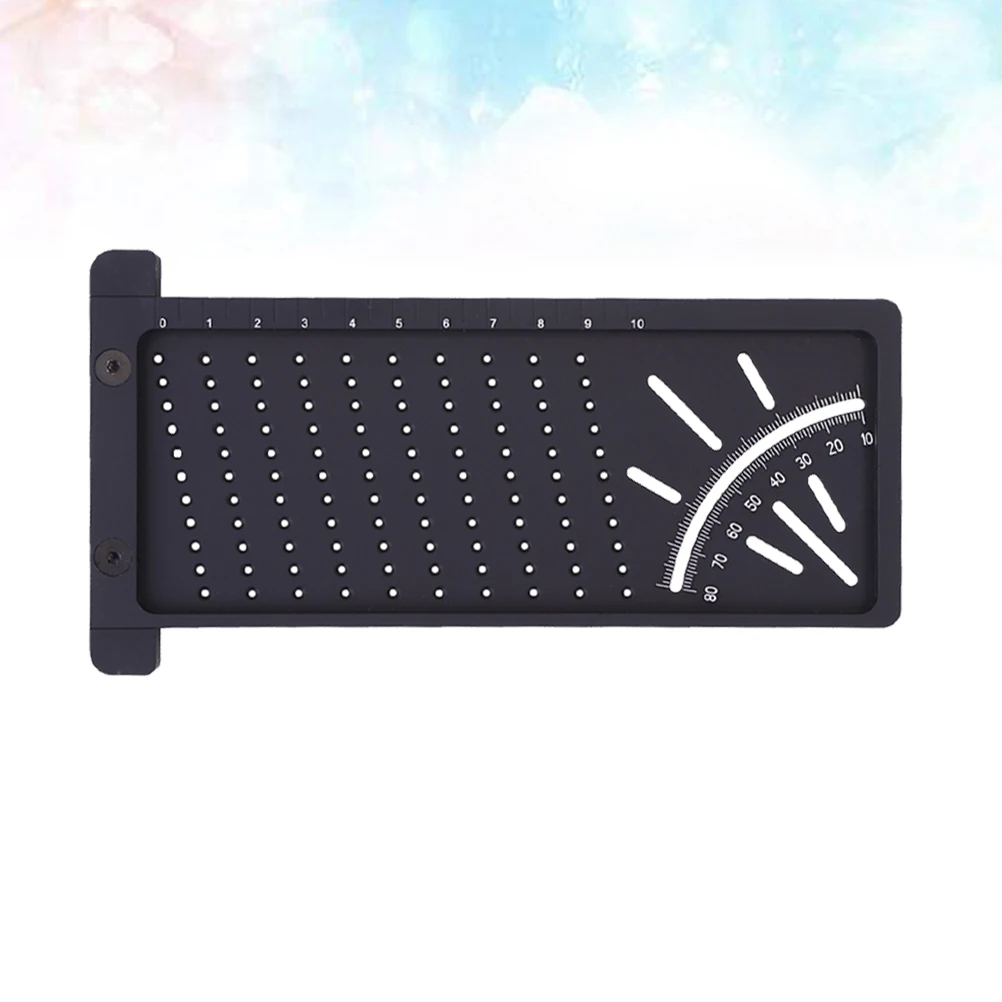 

Aluminum Alloy Carpenter 3D Hole Ruler Measuring Instrument Ruler Three Dimensional Artifacts for Measuring Parallel Lines (Blac