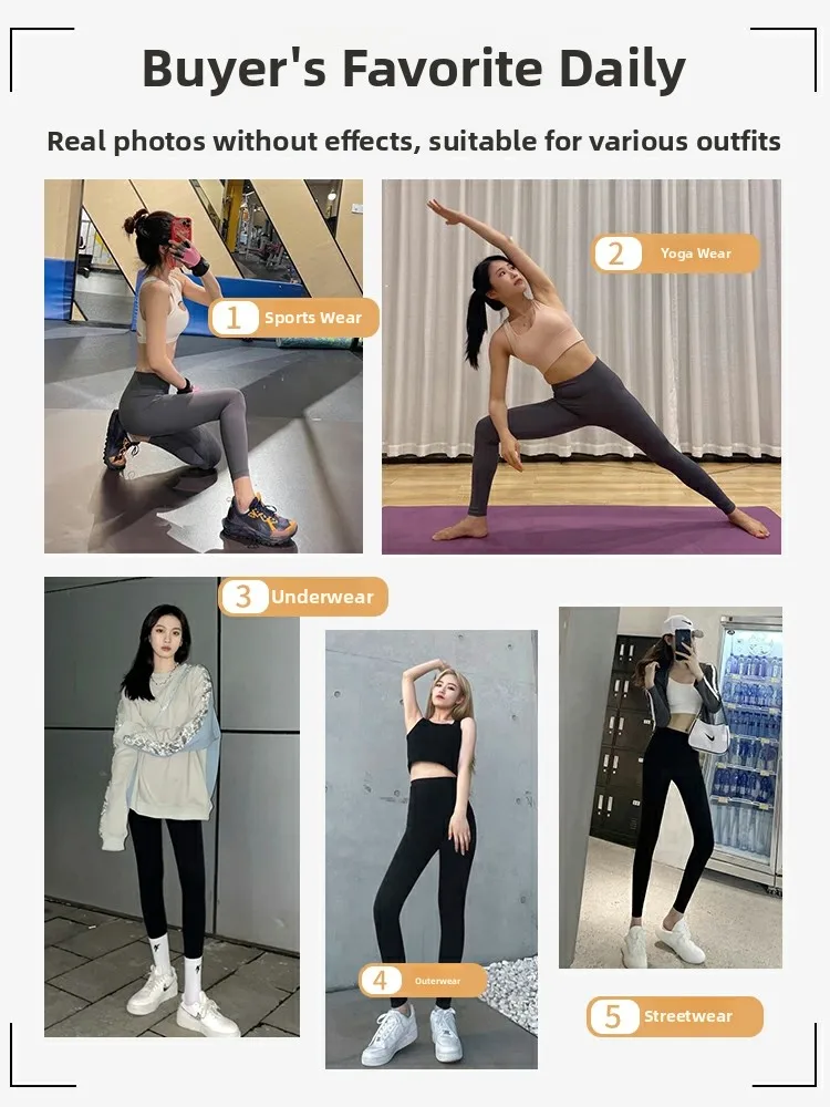 High Waist Thin Yoga Pants Women's Autumn Spring ey ark Pants Outwear Base Layer Pants Tummy Control Butt Lifting