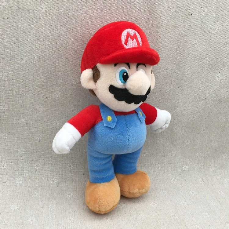 Muñeco de peluche de Super Mario de 43cm, muñeco de los hermanos Mary, juego de dibujos animados, periférico, Mario rojo y azul, muñeco de peluche de gran tamaño, regalo para niño