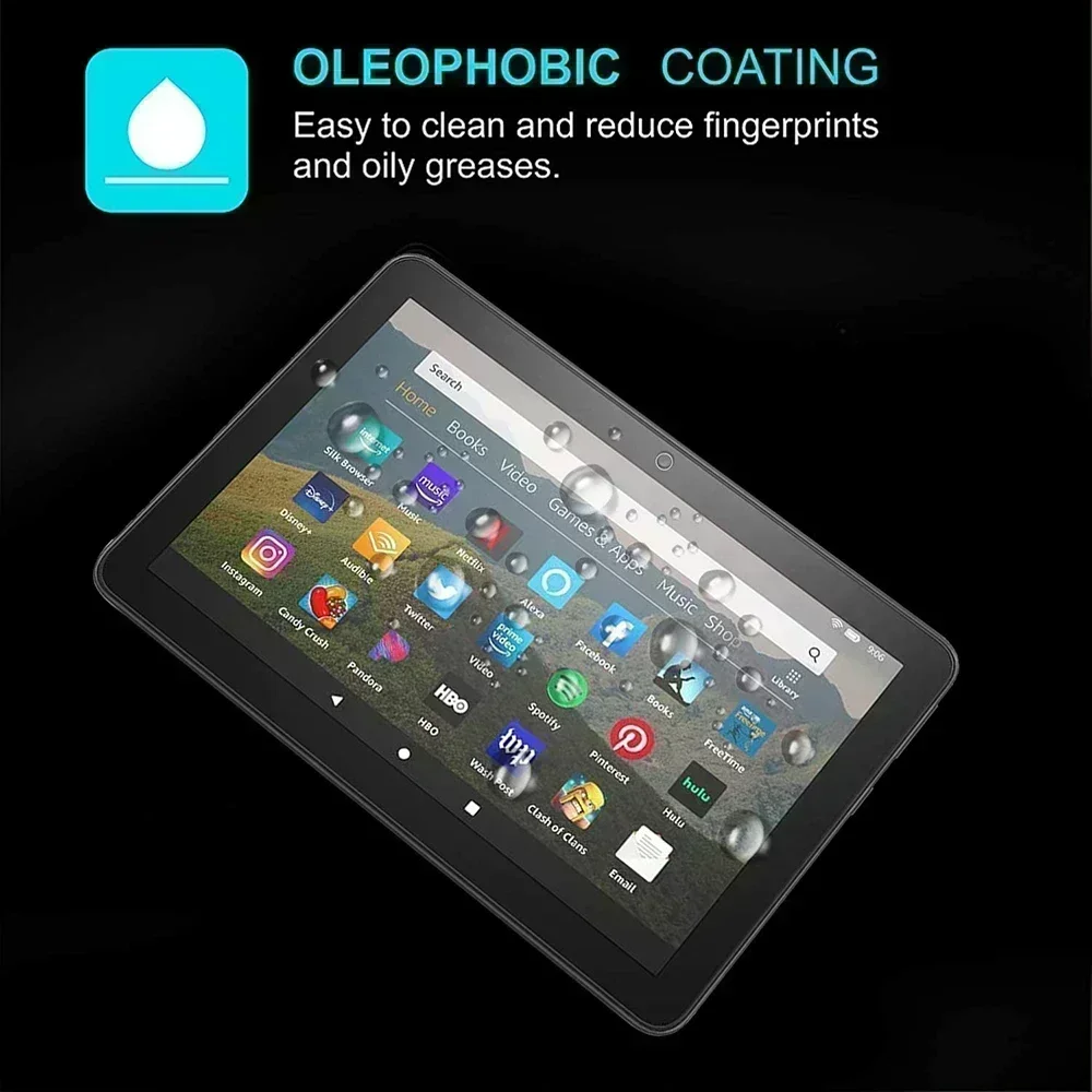 3Pcs HD Anti Scratch Tempered Glass Screen Protector For Amazon Kindle Fire HD 8 2020 2022 New Tablet Screen Protector