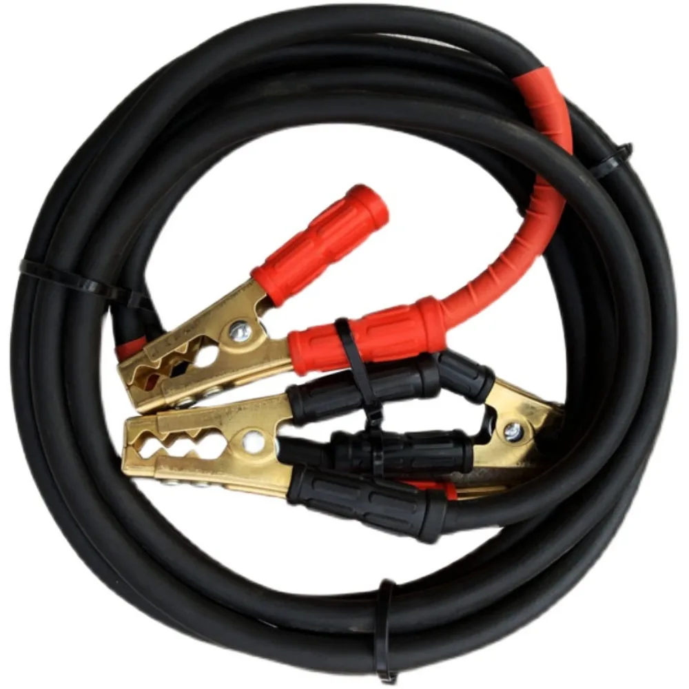 50\ 35\ 20 square meters, pure copper car battery cable, live wire battery connection, taxi help wire clip 24V cable 2m