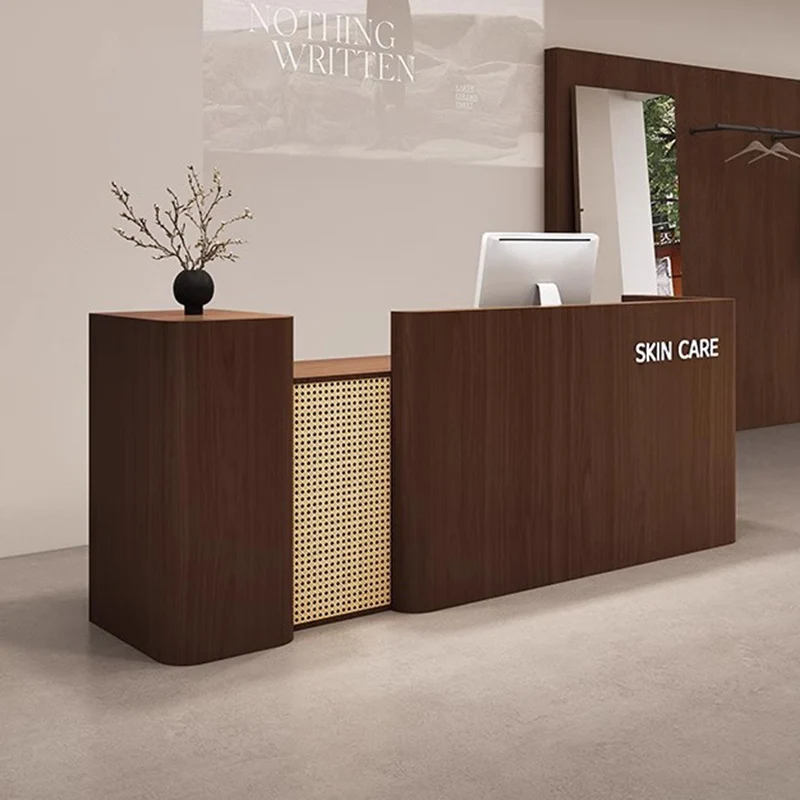 

wood checkout reception desks shop front desk counter service reception desks l shaped modern schreibtisch office furniture