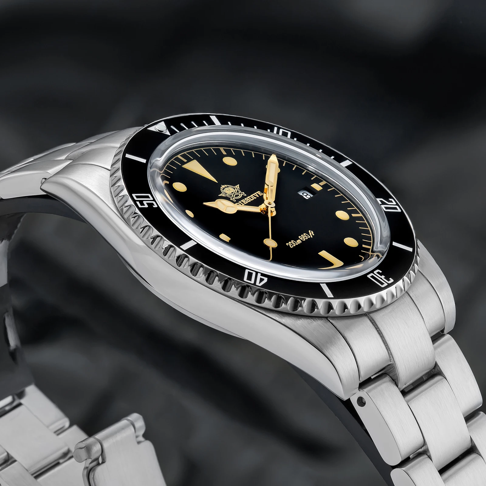 ADDIESDIVE AD2072 reloj hombre NEW Men's Quartz Watches Super Luminous Bubble Mirror Glass 200M Waterproof Man Watch Male Clock