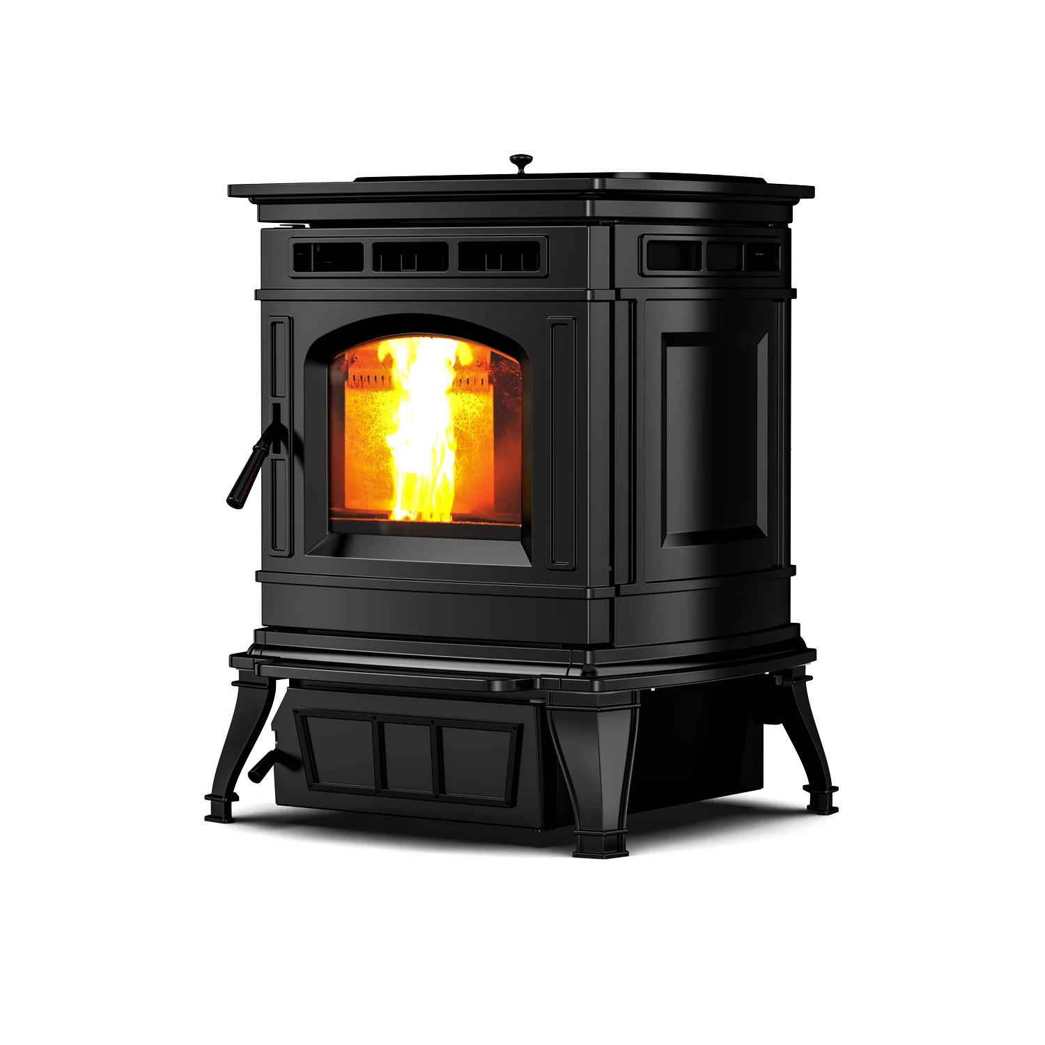 Classic Design KT1201A European Style Real Fire CE Cast Iron Indoor Wood Pellet Biofuel Fireplace Pellet Stove Living Room