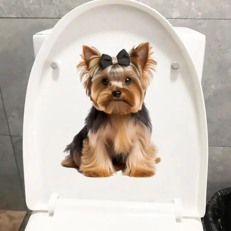 

Waterproof Yorkshire Terrier Wall Stickers | Water-proof Decals for Bathroom Toilet Living Room Decoration