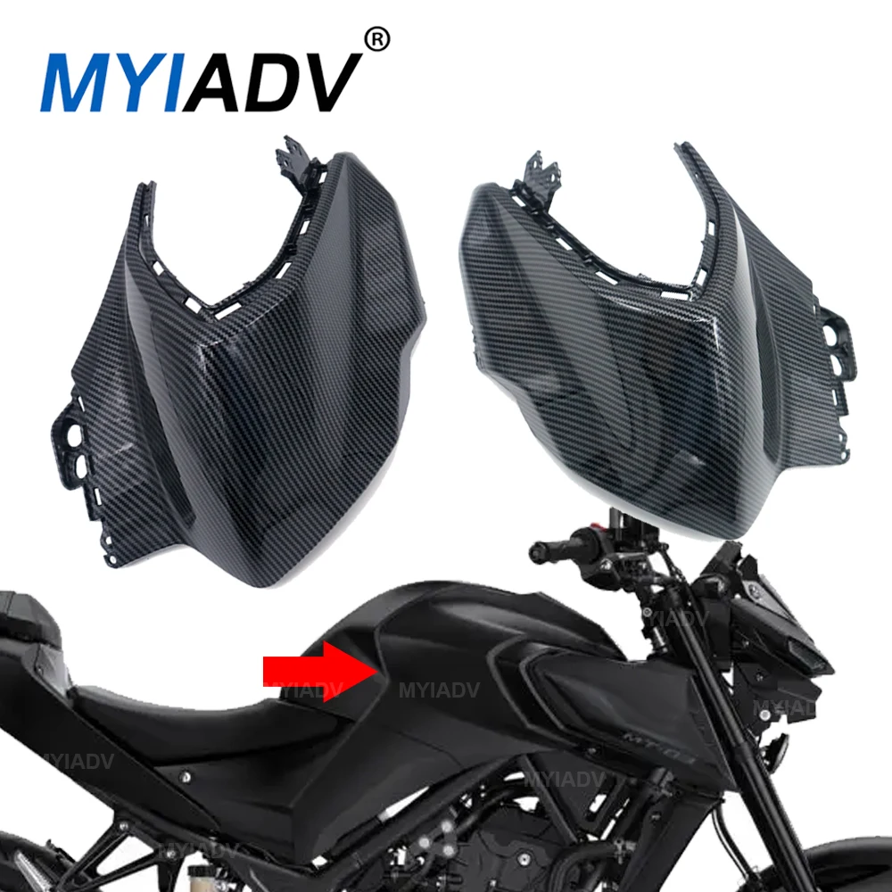 

For YAMAHA MT03 MT-03 2021-2024 Motorcycle Side Fuel Tank Cap Shell Unpainted Water Transfer Printing Body Fairing Accessories