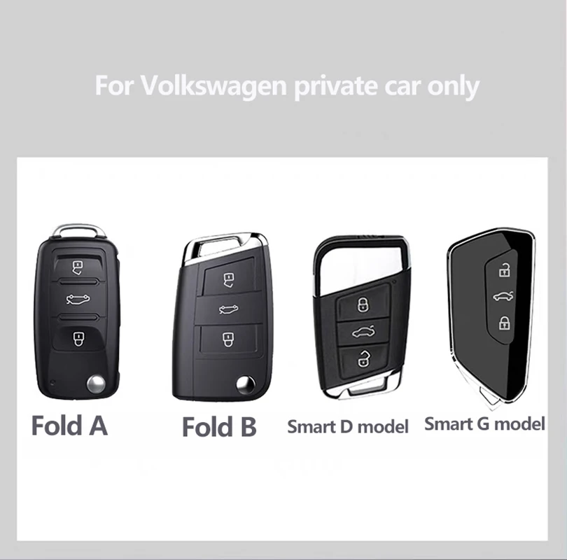 The mirror zinc alloy black key cover is a Volkswagen Magotan/ CC/Golf8 /MK4/premium key chain accessory