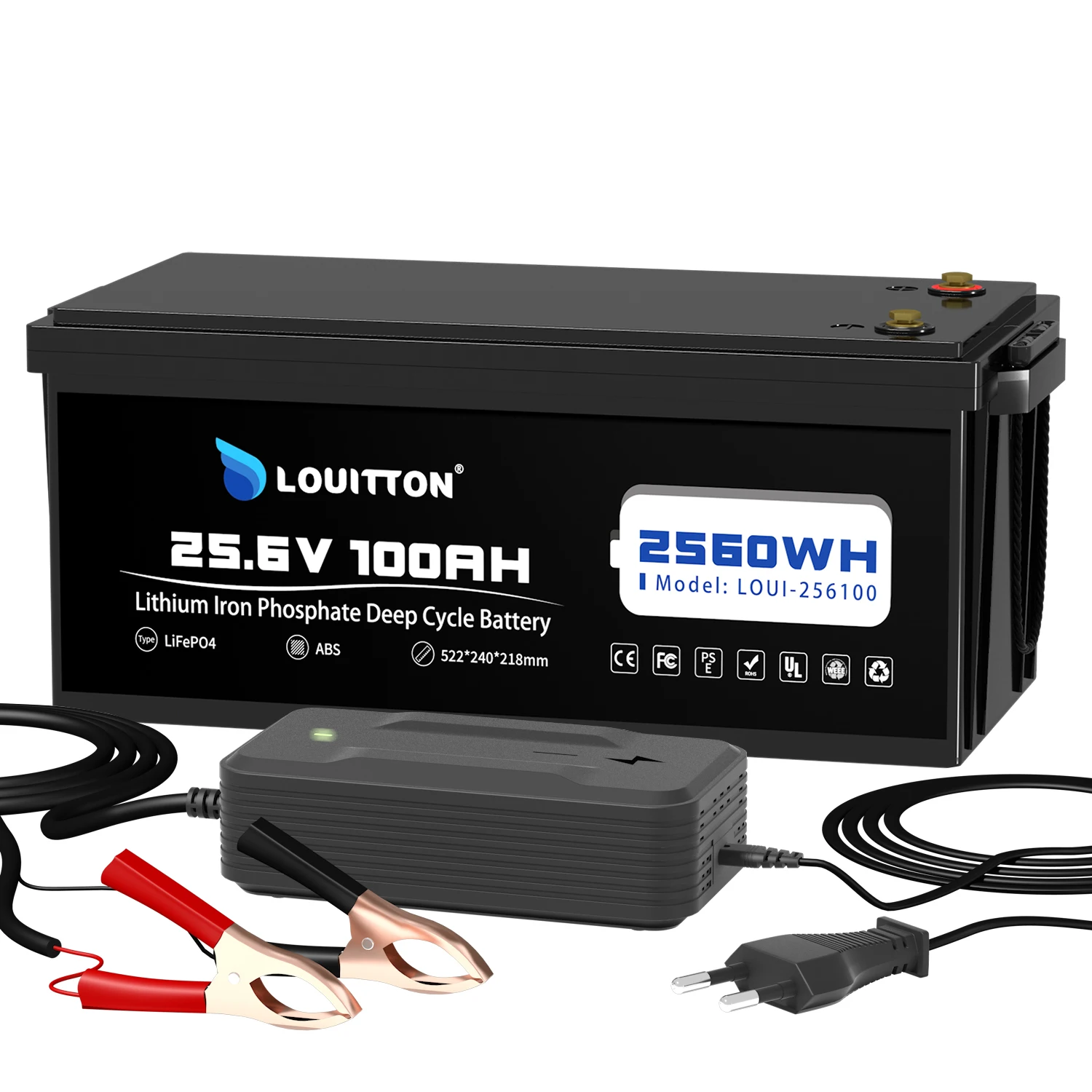 24V 100Ah Lifepo4 Battery Pack Rechargeable Solar Battery 24V 60AH With BMS For RV Boat Motor Outdoor Inverter