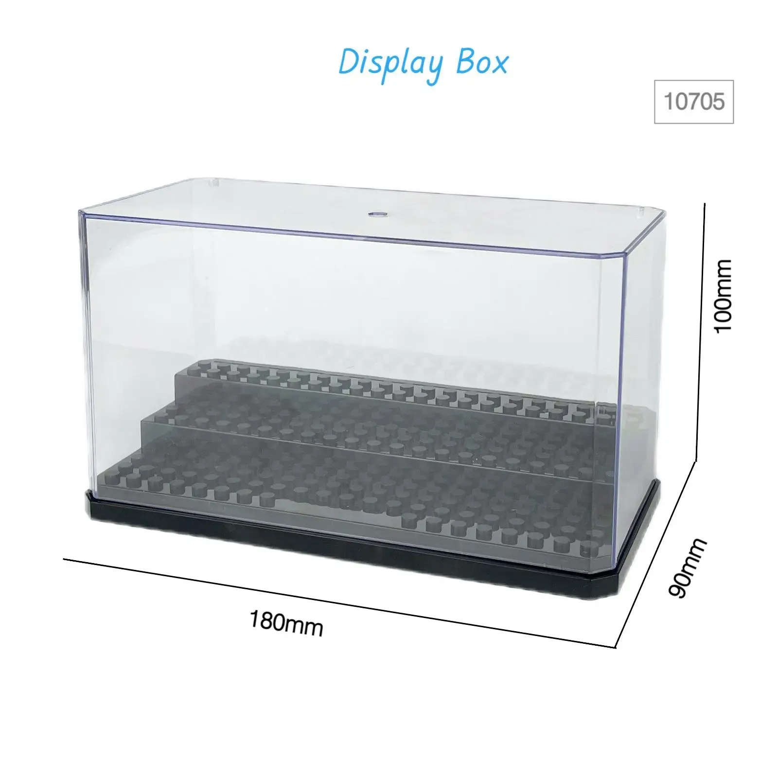 ABS Display Box For Figure Doll Building Bricks Small Particles Suitable Clear Desktop Dustproof Stackable Storage Square Box