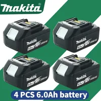 Official BL1860B 6Ah/5Ah/3Ah for Makita 18V battery LXT-400 BL1860 BL1830B BL1850B BL1850 BL1840B Replacement lithium battery