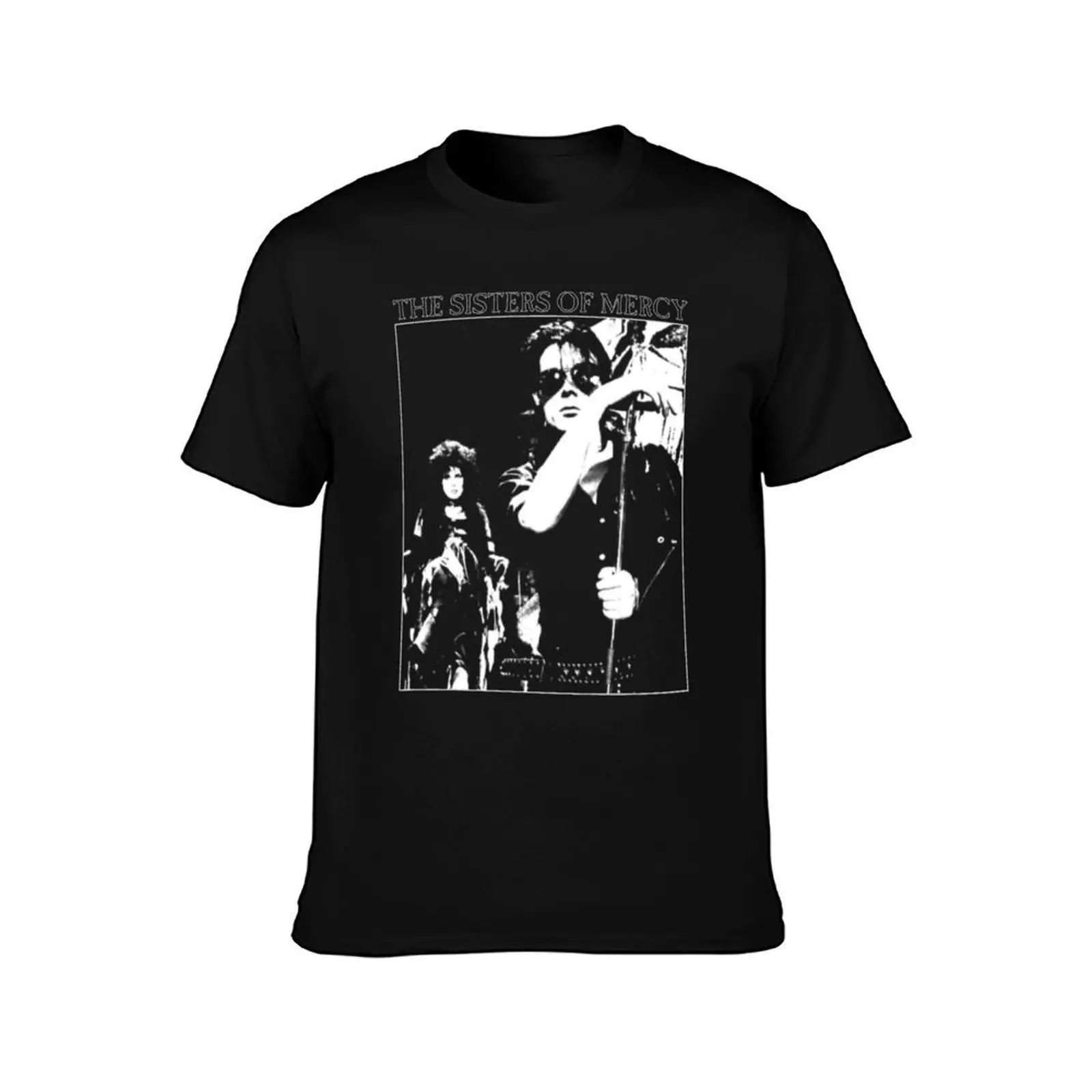 The Sisters Of Mercy T-Shirt, Summer Casual Cotton Tee, Oversized Streetwear Tops, Vintage Graphic Print, Loose Fit Short Sleeve