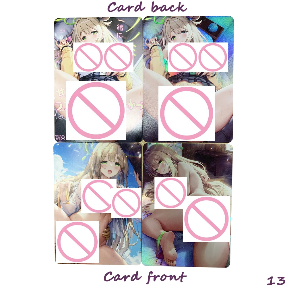 2 قطعة/المجموعة تصميم جديد Waifu أنيمي مثير عارية بطاقة هونكاي: ستار السكك الحديدية كافكا اليراع عارية فتاة بطاقة الانكسار اللون فلاش الهدايا #6