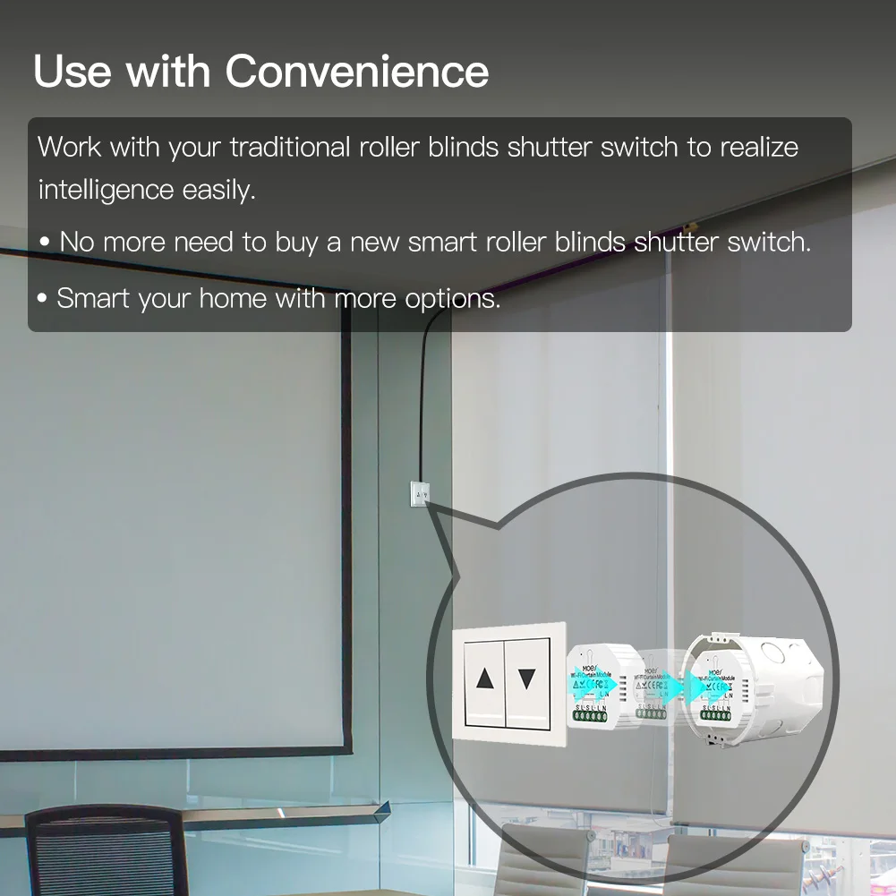 Mini módulo de interruptor de cortina inteligente WiFi, persianas enrollables, Motor de persiana, aplicación remota Tuya Smart Life, funciona con