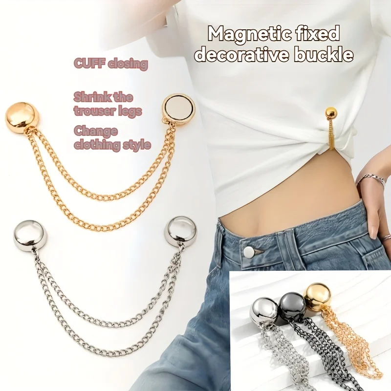 1Pcs Magnetic Clothing Clips Multi-Function Magnetic Strength Buttons Clips Pinless Brooch Clips for Women Clothes Cardigans