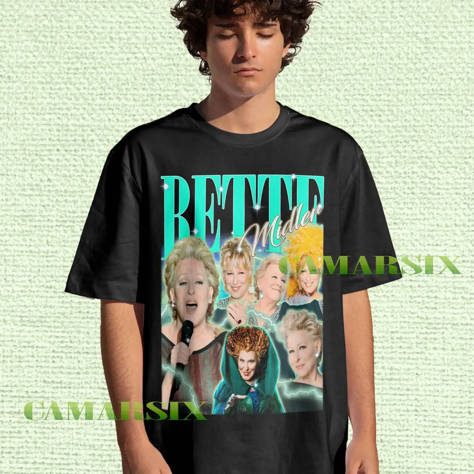 Vintage Bette Midler Bootleg T shirt Retro 90s Style Fan Casual Hip Hop Singer Merch Top vintage Washed Soft fashion